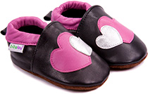 Chaussons bébé en cuir souple Coeur à Coeur
