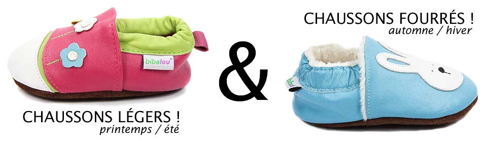 Nos chaussons bébé légers et nos chaussons bébé fourrés