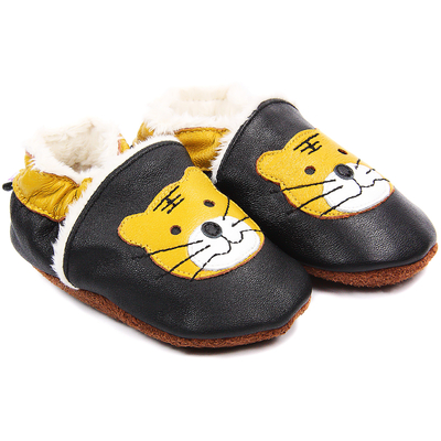 Baby Chausson Cuir Souple, Papillons - Sonny&Louna